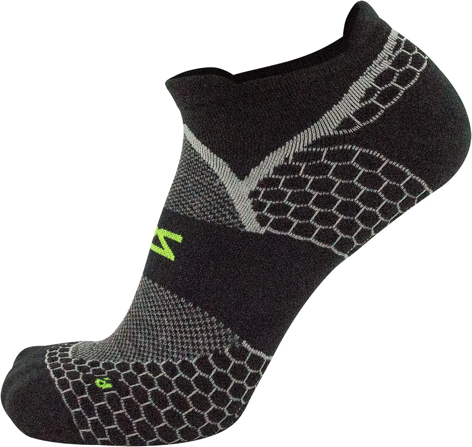 Zensah Merino Wool Running No-Show Socks- Hiking, Walking, Athletic Cushion Sock