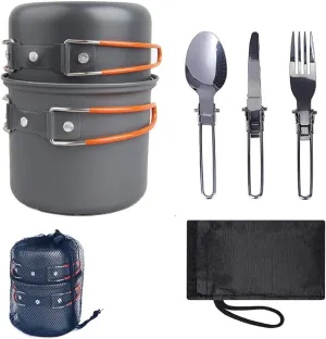ZJchao Camping Cookware, Camping Cookware, Mess Kit, Camping Cooking Set, Camping Pot, Backpacking Stove for Travel