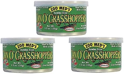 Zoo Med Can O` Grasshoppers 20 Count (Pack of 3)