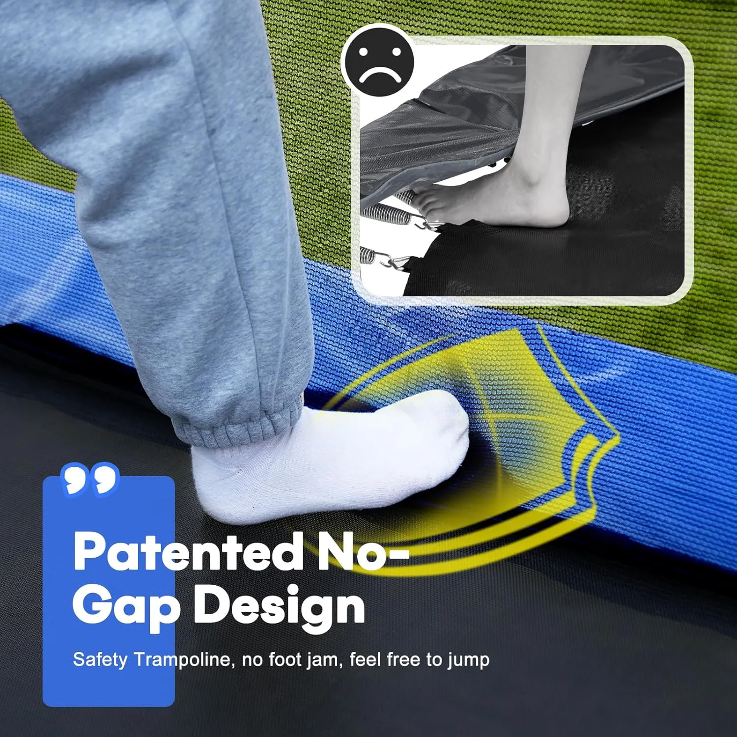Zupapa 1500LBS Weight Capacity Rectangle Trampoline 10x17FT 9X15FT 8X14FT Outdoor Square Gymnastics Trampolines with Basketball Hoops for Kids Adults Long Large Big Rectangular Tumbling Trampolin